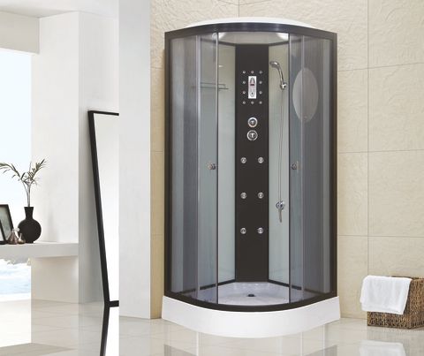 Душевая кабина Niagara Ultra NG-1902-01 (100х100х220) низкий поддон(16см),черный,стекло тонированное