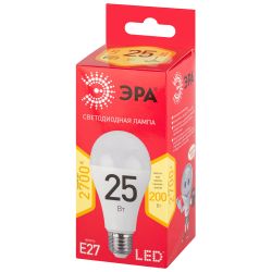 Лампа светодиодная ЭРА RED LINE LED A65-25W-827-E27 R 25Вт груша теплый белый свет Е27 | Лампы cветодиодные Груша (A)