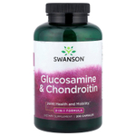 Swanson Vitamins, глюкозамин и хондроитин, 200 капсул