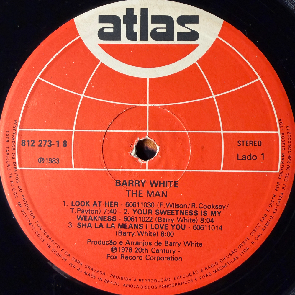 Barry White ‎– The Man (Бразилия 1983г.)