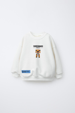 ZARA ТОЛСТОВКА С ПРИНТОМ TRANSFORMERS®, ЭКРЮ