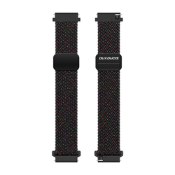 Эластичный ремешок черного цвета (Black Unity) от Dux Ducis для смарт часов Samsung Galaxy Watch 3, 4, 5, 6 и 7 (размер крепления 20мм), серия Strap (Mixture Pro Series)