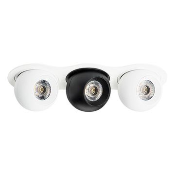Комплект из светильников и рамки 3*LED 27W 3000K i636627262 белый/чёрный InteroBall Lightstar