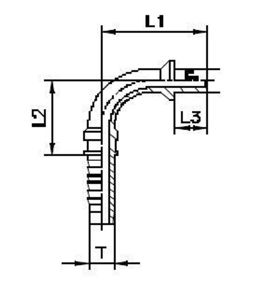 Фитинг DN 10 BEL (Ш) 12 (90)