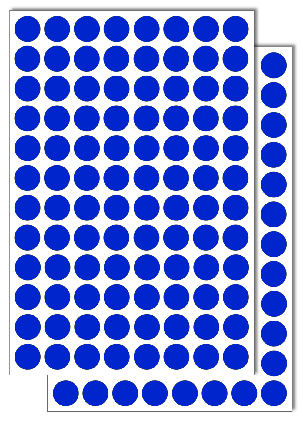 Синие виниловые наклейки для упаковки и маркировки Policomprint M3, 14 мм. 192 шт.