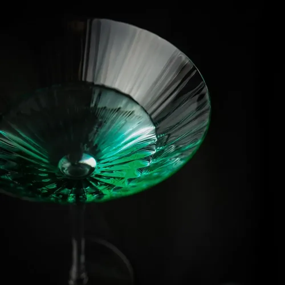 Рюмка коктейльная 450 мл Мартини зеленая Green Glass Optical d 13,2 см h19,1 см P.L. - BarWare [4]