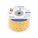 Тесьма отделочная зигзаг 5 мм, 30 м, 093 желтый/ белый, Gamma JZ-5