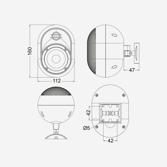 AUDIOPHONY JAVA315B трансляционная АС, 100Вт, динамик 5 дюймов