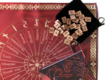 Рунический комплект Скандинавские Руна + Скатерть + Книга Мудрость рун