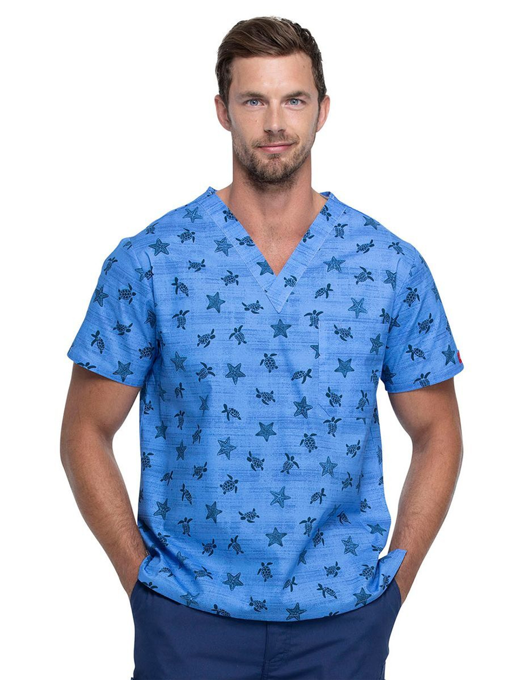 Топ медицинский мужской Dickies Prints DK725, подковы, 4XL