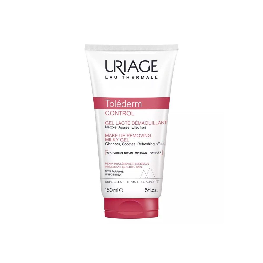 Uriage Tolederm Control Make-Up Removing Milky Gel Деликатный очищающий гель-молочко для снятия макияжа, 150мл