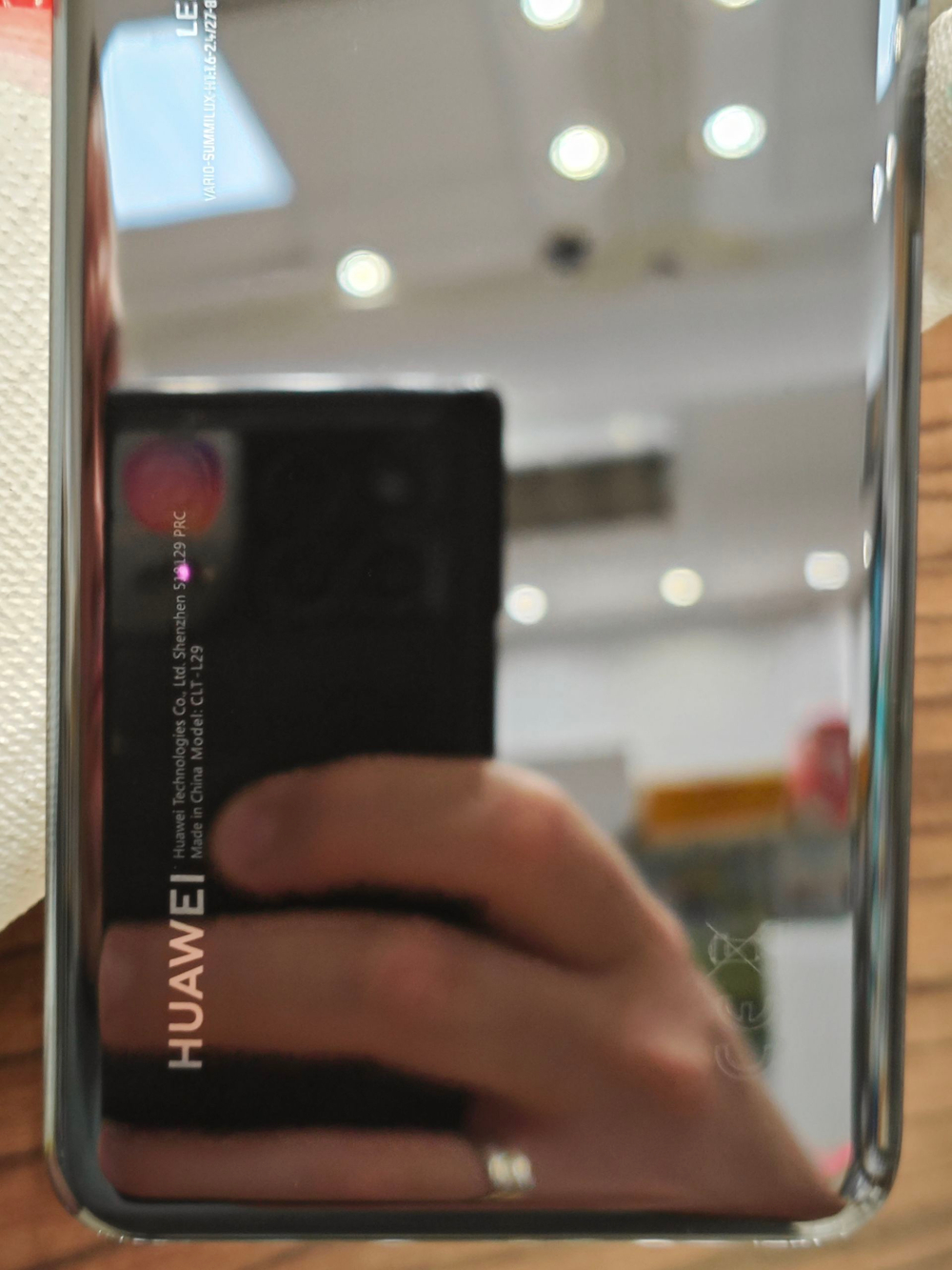 Задняя крышка ORIGINAL для Huawei P20 Pro CLT-L29 - ( заднее стекло ) цвет: Чёрный / Black