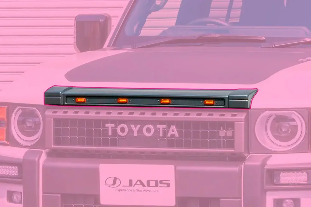 Накладка на капот с LED огнями JAOS на Toyota Land Cruiser Prado 250 LC250 2024+ Тойота крузер крузак