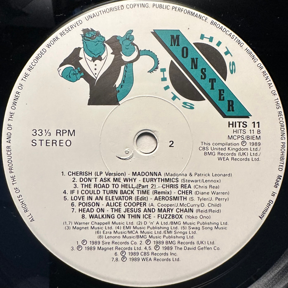 Сборник Monster Hits 2LP (Англия 1989г.)