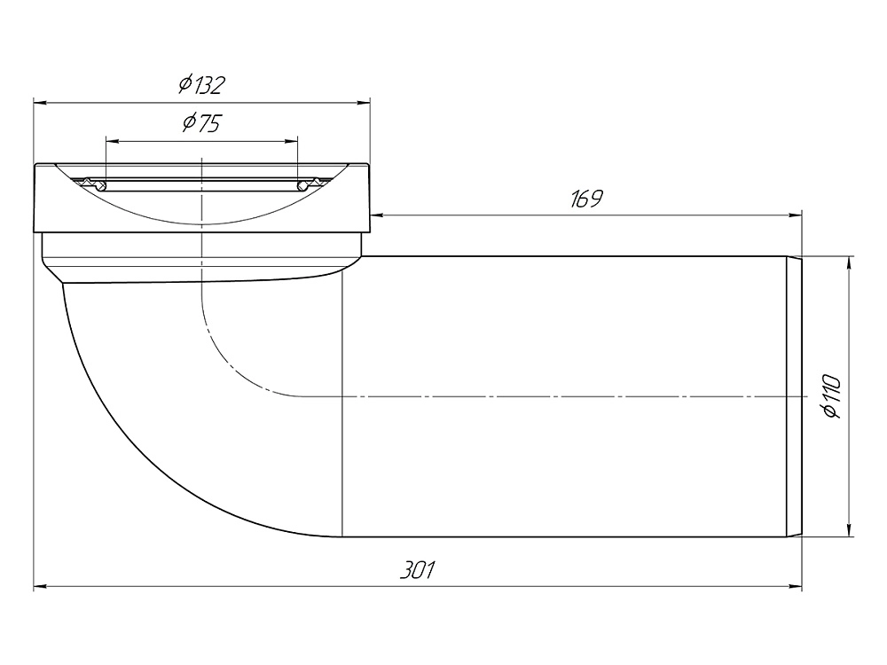Фановая труба 110*90 W9220
