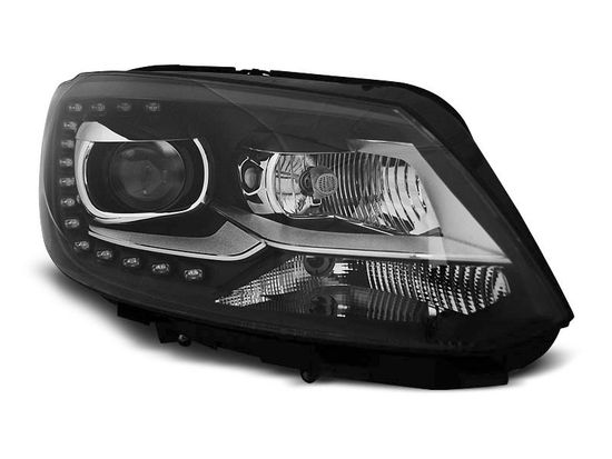 Передние фары black tru drl для VW Touran II