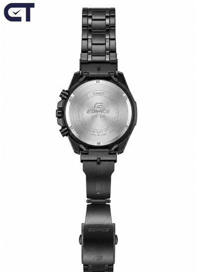 CASIO EFR-539BK-1AVUDF EDIFICE мужские наручные часы — крупный чёрный хронограф с IP-покрытием