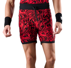 Мужские теннисные шорты Hydrogen Chrome Tech Shorts - red
