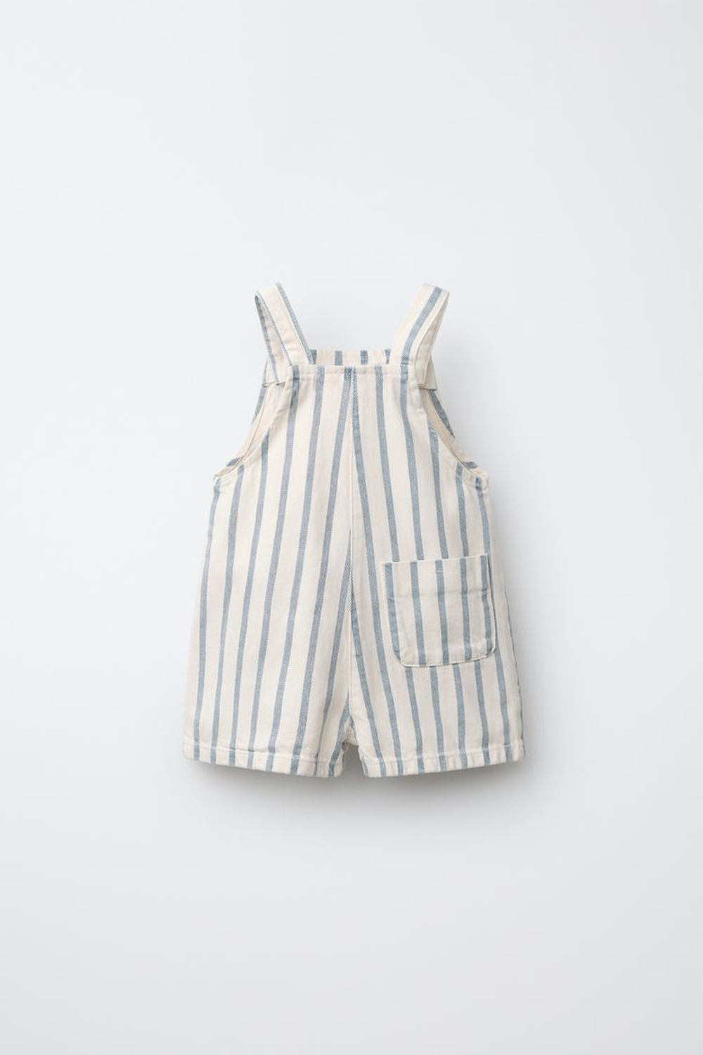 ZARA КОРОТКИЙ КОМБИНЕЗОН В ПОЛОСКУ, ЭКРЮ