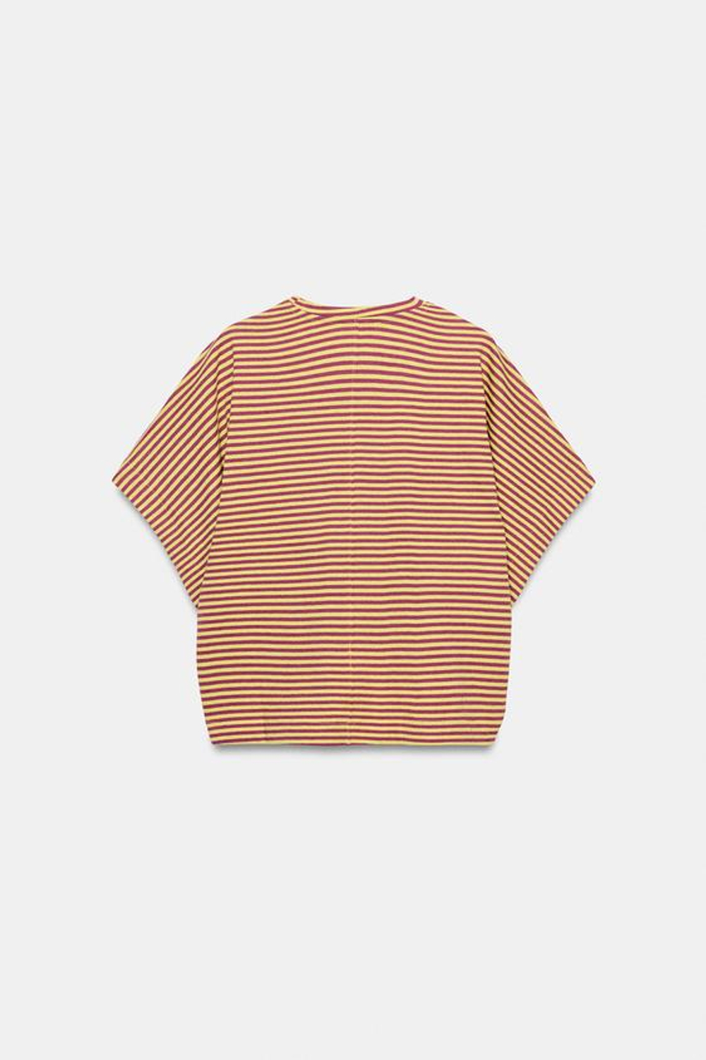 ZARA ФУТБОЛКА ОВЕРСАЙЗ В ПОЛОСКУ, ЖЕЛТЫЙ