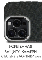 Дизайнерский чехол для IPHONE 15 PRO с мягкой тканевой поверхностью