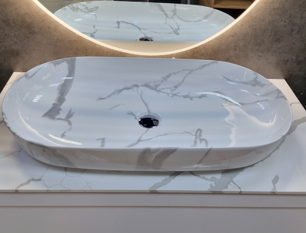 Раковина накладная CeramaLux 81 см 350