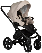 Детская коляска Indigo Mio Eco 3 в 1 с автокреслом Avionaut Cosmo Beige 02 св.бежевая кожа