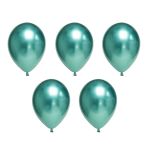 Набор воздушных шаров 30 см, 5 шт, 01 хром металлик зеленый, Boomzee BXMS-30
