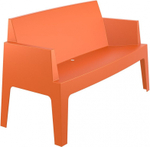 Диван пластиковый двухместный Siesta Contract Box Sofa, оранжевый