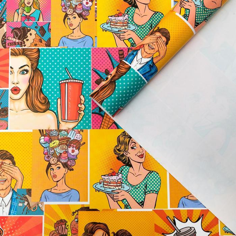 Бумага глянцевая "Pop-art" 0,5 х 0,7 м.