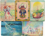 №158 Набор из 5 переливных (стерео) Календариков . Мультфильмы СССР 1985, 1986,1992 гг.