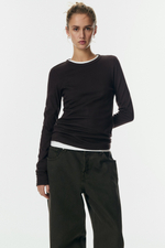 Облегающий хлопковый лонгслив - H&M