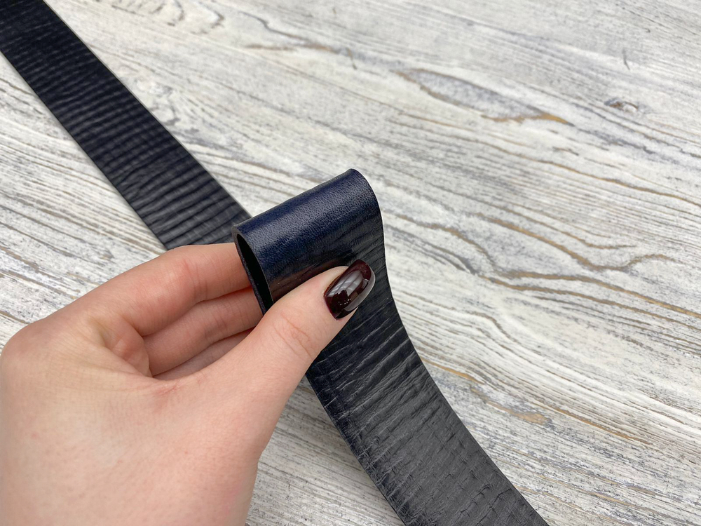 Ременная заготовка Палмелато цв. Синий / Palmelato Dark Blue, толщ. 2,6+ мм