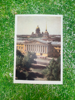 Открытка СССР "Ленинград. Вид на Адмиралтейство и Исаакиевский собор", ИЗОГИЗ, 1955 (1954) год