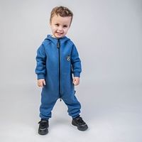 Комбинезон с капюшоном и карманами "Деним утепленный