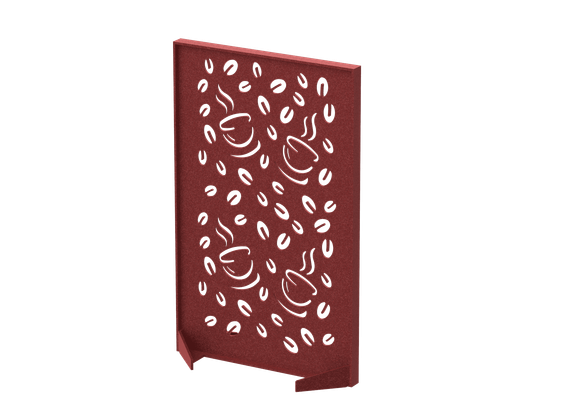 Перегородка с декором  "Кофе" 120х40х140