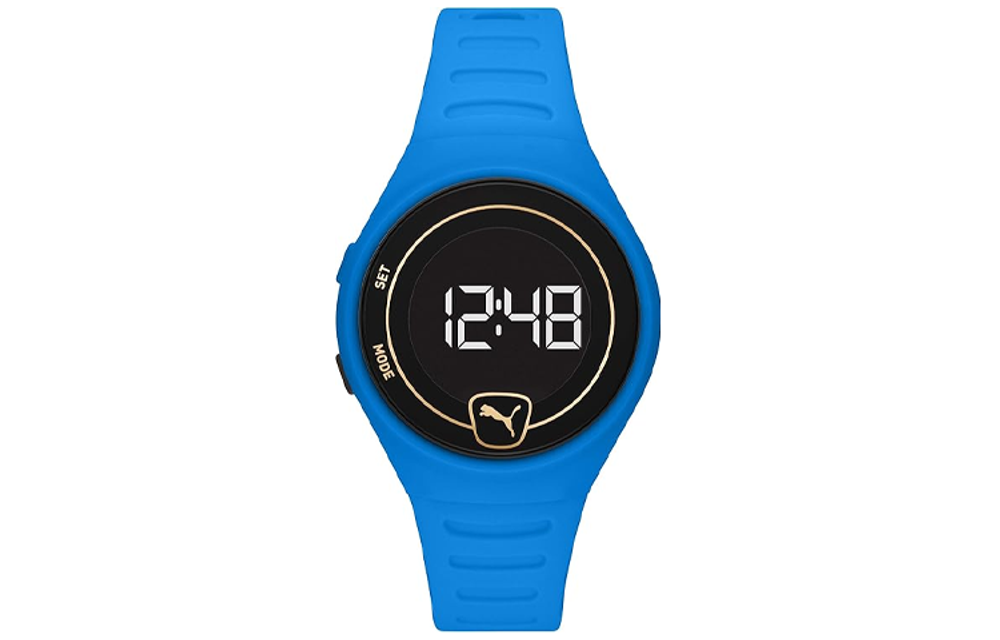 PUMA Reset V2 Series Wrist Watch Quartz Movement PU Strap 42mm Black Dial Men"s Watches 50m Water Resistant