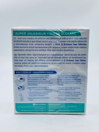 Dr. Beckmann Отбеливатель White Super, 5 пакетиков в упаковке, 200 г (Германия)
