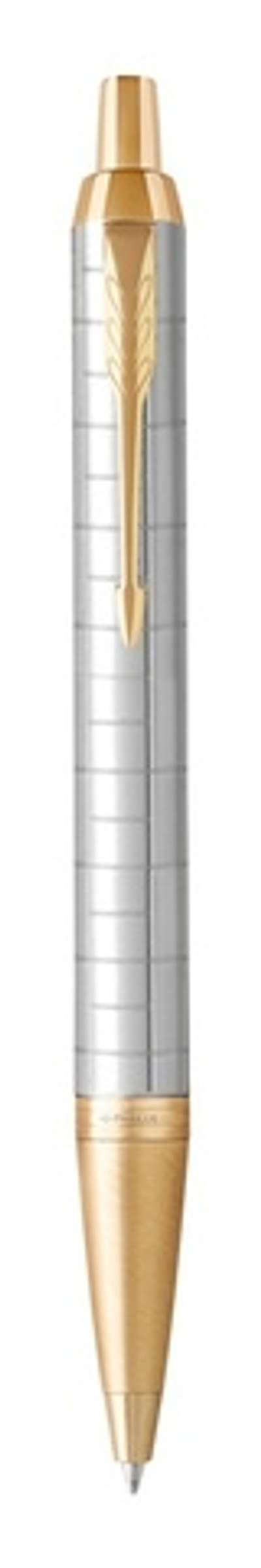 Шариковая ручка Parker IM Premium K318  Pearl GT, стержень: M, цвет чернил: blue, в подарочной упаковке.