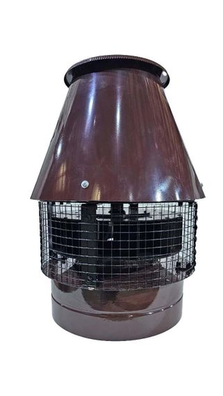 Крышный жаростойкий вентилятор ВКР 250 коричневый (RAL 8017, d250мм, +120 °C)
