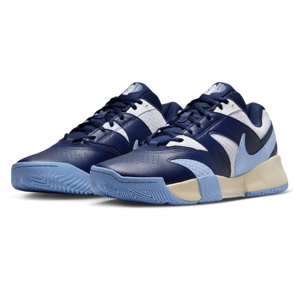 Мужские кроссовки теннисные Nike Court Lite 4 - white/psychic blue/midnight navy