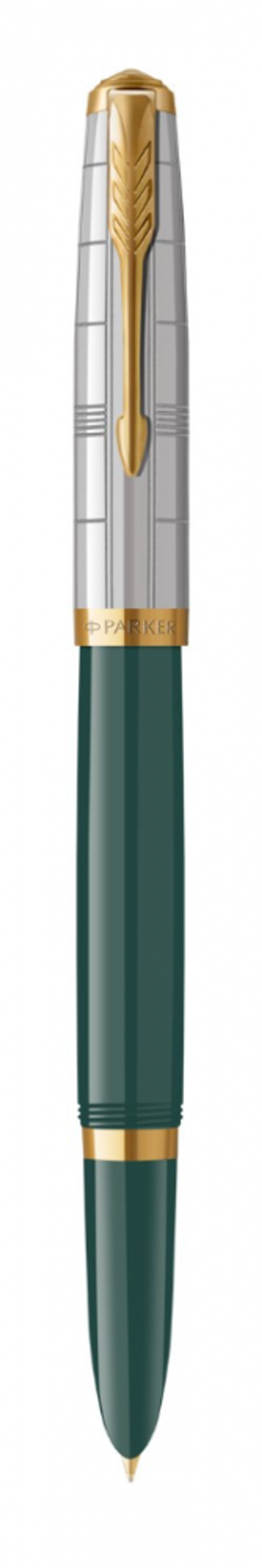 Перьевая ручка Parker 51 Premium Forest Green GT, перо: F чернила: Black,Blue, в подарочной упаковке.