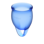 Набор синих менструальных чаш Feel confident Menstrual Cup (Цвет: синий)