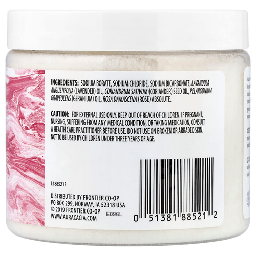 Aura Cacia, добавка для ванны с ароматерапевтическими минералами, герань, 454 г (16 унций)