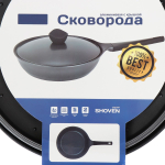 Сковорода алюминий, 24 см, антиприг, Daniks, Shoven, KI-JG2024, с крыш, индукц