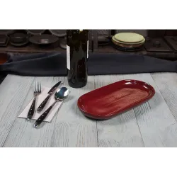 Блюдо овальное 29,5*14 см h2,6 см Evolution Dark Red P.L. Proff Cuisine [1]