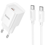 Сетевое зар. устр. Hoco C146A с шнуром Type-C на Type-C 1C 20W белое