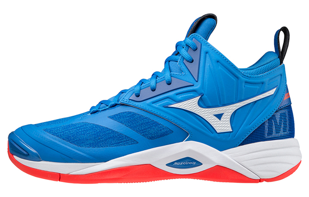 Mizuno Wave Momentum 2 Mid "Blue Red"