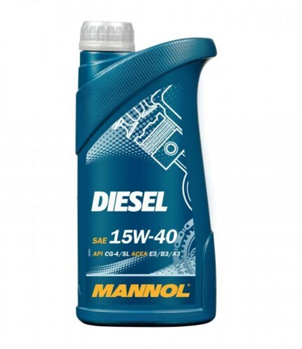MANNOL 7402 Diesel 15W-40 CG-4/SL Масло моторное, 1л
