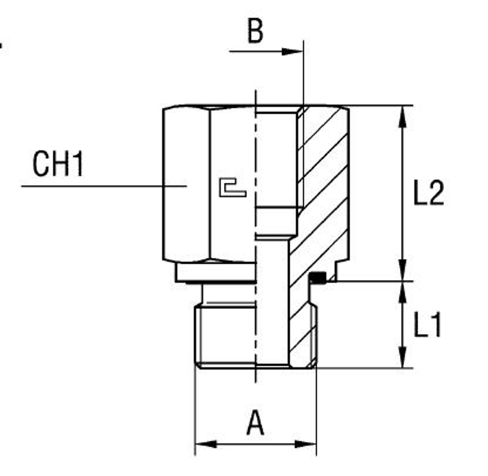 Соединение PFE BSP 1.1/4 - BSP 1